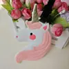 Nueva Etiqueta de Equipaje Divertida de Unicornio de Dibujos Animados para Niños de PVC, Etiqueta de Embarque Geométrica Anti-Pérdida, Etiqueta de Equipaje de Goma Suave Ecológica