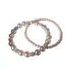 Popular Pulsera de Diamante Flash Bola Manta Perla Rosa Lujo Ligero Gama Alta Versátil Moda Joyería de Mano para Novia