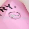 Xi Gu J0264-J0265 Anillo de amor de plata S925 para mujer, anillo de dedo ajustable con apertura dulce y fresca