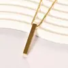 Aço Inoxidável Transfronteiriço Coluna Cubo dos Desejos Material Laser Brinde Publicitário Presente Gravação Pingente Tridimensional Longo Aço Titânio