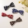 Estilo Coreano Academia Tela Retro Cuadros Lazo DIY Versátil Pinza para el Cabello Accesorios Funda de Teléfono Bolsa Accesorios para Ropa