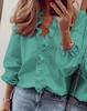 Wishebay primavera y verano europeo y americano nueva camisa de manga larga con volantes camisa de mujer