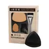 Set de 7 piezas de Esponjas de Maquillaje Triangulares de Piña Negra, Brochas de Maquillaje para Base, Limpiador de Brochas, Corrector para Dedos, Herramienta para Cushion de Aire