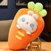 Lindo Almohada de Conejo Zanahoria Peluche Muñeco Dormir Cama Muñeco de Trapo Muñeco para Dormir para Niños Transfronterizo
