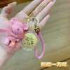 Llavero Oso Pequeño de Oro Puro 999, Llavero Oso de Hilo Muñeco 3D, Colgante de Mochila para Pareja Regalo Venta al por Mayor