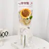 Ramo Tejido de Girasol Individual, Flor Artificial de Rosa, Regalo Creativo, Hilo de Ganchillo, Compra Grupal de Empresa, Día de San Valentín