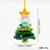 Nuevo colgante navideño de Amazon, adorno de árbol de Navidad de hilo tejido a mano, colgante para coche de decoración navideña