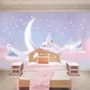 Fondo de Pantalla Frozen Princesa Elsa Castillo Fondo de Pantalla de Mesita de Noche Dibujos Animados Rosa Habitación de Niñas Cubierta de Pared de Cuento de Hadas