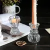 Portavelas de Cristal Creativo de Lujo Ligero, Decoración Retro Europea, Decoración Romántica para Bar, Copa para Velas de Doble Uso, Decoración del Hogar