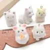 Accesorios de Resina de Perro Animal 3D Afelpado Llavero de Dibujos Animados Colgante de Joyería Hecha a Mano Venta Caliente Transfronteriza