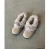 Botas cortas de felpa cálidas de nuevo estilo para mujer 2026 con suelas gruesas para aumentar la altura, botas Birkenstock con pelo engrosado