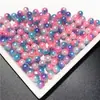 Perla artificial color mágico 8 mm sin agujero degradado sirena cuentas sueltas diy hecho a mano cuentas redondas pequeñas relleno de cubo cosmético joyería
