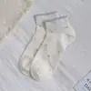 Meias Finas de Verão para Mulheres, Estilo Coreano em Renda, Absorventes de Suor, Respiráveis, Meias Curtas estilo Ballet com Renda, Meias Femininas sem Costura de Bolinhas Venda por Atacado