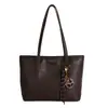 Bolsa Tote Vintage Grande Capacidade Transfronteiriça para Mulheres, Estruturada e com Toque de Luxo, Bolsa de Ombro para o Dia a Dia, Bolsa de Mão Feminina