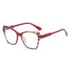Gafas planas ojo de gato anti luz azul 2024 nueva moda combinación de colores montura de gafas moda personalidad se pueden graduar