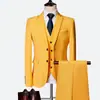 Comercio Exterior Nuevo Traje Casual de Negocios para Hombre Tres Piezas Dos Botones Coreano Corte Delgado Traje para Novio Traje de Hombre