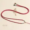 Collar de cuerda ajustable con colgante de jade en espiral tejido a mano, con hebilla de seguridad, para hombres y mujeres