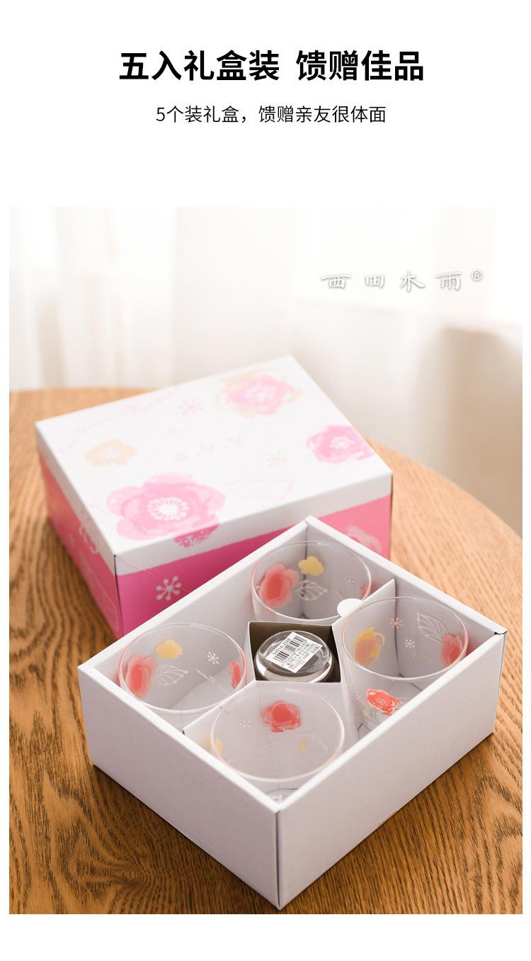 粉红玫瑰玻璃杯