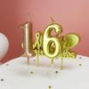 Ventas Directas de Fábrica Vela de Número Dorado Atmosférico Decoración Creativa para Pastel de Cumpleaños 0-9 Vela de Cumpleaños