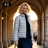 Chaqueta de Plumón Elástica Ligera para Mujer 2026, Ropa de Otoño e Invierno para Damas, Ropa Tallas Grandes para Mujer, Venta al por Mayor en Pinghu, Ligera