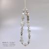 Woo Woo cadena original de plata blanca con estrella grande de cuentas para teléfono móvil cadena de cámara ccd cordón decorativo colgante llavero de amor