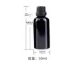 Botella de Sérum Negra a Prueba de Luz en Stock, Botella Gotero Cosmético, Botella Gruesa de Aceite Esencial de Alta Calidad al por Mayor