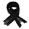 En stock YKK No. 5 cremalleras dobles de plata antigua para chaquetas de cuero, accesorios para tapetas de abrigos