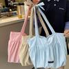 2025 Nuevo Estilo Coreano Dulce Bolso Tote de Gran Capacidad Texturizado Femenino Bolso de Hombro Bolso de Lona Coreano