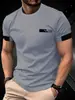 Camiseta informal de manga corta para hombre, de moda, versátil, con estampado digital 3D, superventas de verano transfronterizo