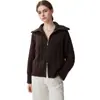 Estilo Nuevo Otoño e Invierno Cárdigan de Punto Grueso de Cachemira de Tres Capas para Mujer Solapa Grande Tejido de Trenza Suéter Abrigo con Doble Cremallera