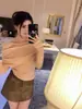 Top Chic Sexy Hombros Descubiertos para Mujer, Ropa Interior Ajustada de Manga Larga para Principios de Otoño, Estilo Americano Perezoso Chica Atrevida Hombros Descubiertos Trendy Capa Base
