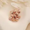 Paquete de oro de 14K corte hueco cuentas de sandía accesorios hechos a mano diy oro claro patrón de calabaza color linterna retención de color cuentas redondas
