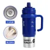 Taza aislada de acero inoxidable con revestimiento cerámico al por mayor de fábrica, taza para beber de doble uso, taza de hielo multicolor elegante y moderna