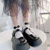 Escuro Novo estilo chinês doce e picante estilo chinês desgaste fivela decoração correspondência contraste cor algodão abertura frontal oco meias femininas