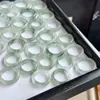 "Uva Verde Día Lluvioso" Pintura a Tinta Floral Anillo de Jade Anti-Manchas Nuevo Estilo Chino Patrón de Tinta Anillo de Personalidad Versátil