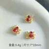 Venda quente transfronteiriça Halloween aranha arte de unha broca ouro prata preto escuro aranha tridimensional doce legal gótico estilo usável acessórios de unha broca