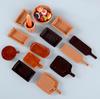 Accesorios de Resina DIY Casa de Muñecas Comida en Miniatura Juguete Accesorios Asa Bandeja Mini Realista