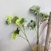 Flor de dalia artificial con 3 cabezas, flor falsa para decoración de bodas, decoración del hogar, arreglo floral, accesorio de fotografía