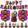 Nuevo Vajilla de Fiesta Temática de Halloween Roja, Platos de Papel, Servilletas de Papel, Banderines, Atrezzo y Decoraciones de Halloween de Dibujos Animados de la Parca
