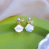 Aretes de Concha Nube Elegantes Dulces de Alta Gama Clip para Oreja con Plato para Incienso de Mosquitos para Calle Principal Aretes Retro Simples para Mujer sin Agujeros en las Orejas
