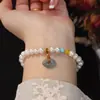Pulsera de Perlas de Agua Dulce Natural Pulsera de Cristal para Niña Lujo Ligero Nicho Sentido de Alta Gama Pulsera Estilo Chino Nuevo Pulsera para Novia
