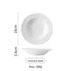 Conjunto Minimalista Nórdico de Pratos, Pratos de Peixe e Tigelas de Sopa para Uso Doméstico, Restaurante e Hotel, Conjunto de Louça de Porcelana Branca, Prato de Sopa, Louça de Porcelana Branca para Casa