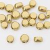 Cuentas planas de silicona con doble agujero envueltas en oro de 14K, pulsera DIY hecha a mano, collar, cuentas de posicionamiento para joyería de doble agujero, accesorios de alta calidad