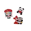 Broche de Panda Día Nacional Estilo Chino Lindo Dibujo Animado Insignia de Metal Accesorios para Bolsos de Hombre y Mujer Regalo Día Nacional