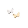 RUMNVNTY em estoque acessórios criativos de pingente de borboleta coreana espelho aço inoxidável acessórios DIY 11*14mm