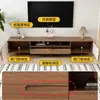 Mueble de TV Moderno Simple Mesa de Café Combinación Gabinete de Piso para Apartamento Pequeño Nuevo Estilo Chino Gabinete Lateral de Piso para Sala de Estar Mueble de TV