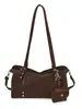 Bolso de hombro retro con acabado mate para mujer, nuevo estilo 2026, versátil para ir al trabajo, bolso bandolera de moda, bolso elegante para debajo del brazo, bolso baguette con un toque de alta gama