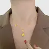 2024 Novo Benmingnian Sorte Sorte Riqueza Coelho Colar Simples Mulheres Luxo Leve Coelho Dinheiro Design de Moda Sem Medida
