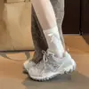 Sapatos femininos populares, tênis dad de sola grossa, que aumentam a altura 2026 novo outono versátil casual emagrecedor sola macia tênis esportivos