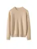 Suéter de cachemira 100% pura de siete agujas engrosado para mujer, cuello redondo, hombro raglán, tejido de punto jersey, suéter de punto versátil casual para otoño e invierno